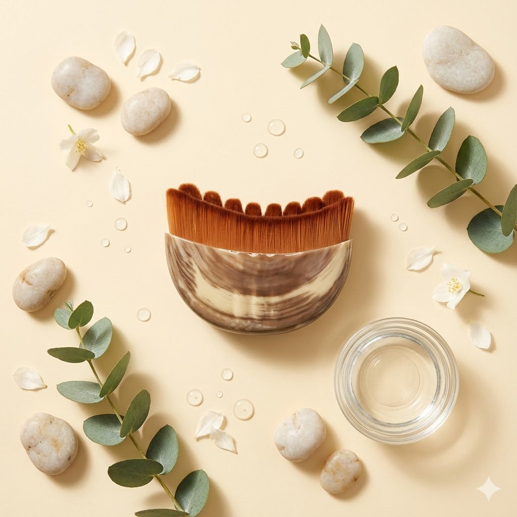 LANBENA Facial Contour Brush | De-Puff & Sculpt Lymphatic Drainage Tool