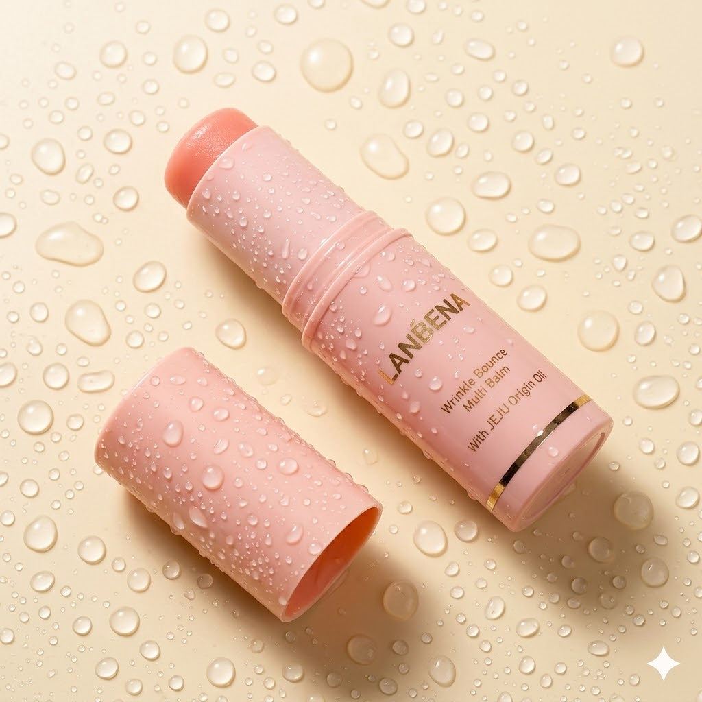 LANBENA Korean Wrinkle Bounce Multi Balm Stick | Salmon Collagen + PDRN | Anti-Aging Face, Eyes, Lips & Neck Balm