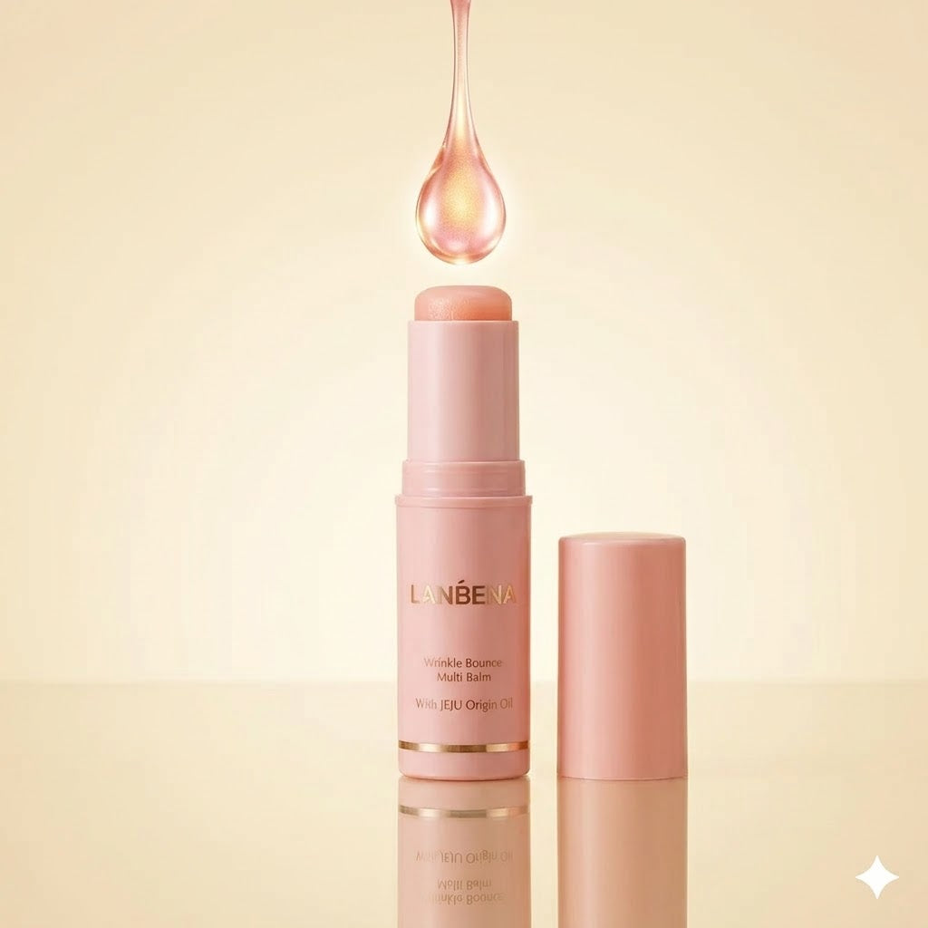 LANBENA Korean Wrinkle Bounce Multi Balm Stick | Salmon Collagen + PDRN | Anti-Aging Face, Eyes, Lips &amp; Neck Balm