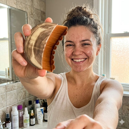 LANBENA Facial Contour Brush | De-Puff &amp; Sculpt Lymphatic Drainage Tool