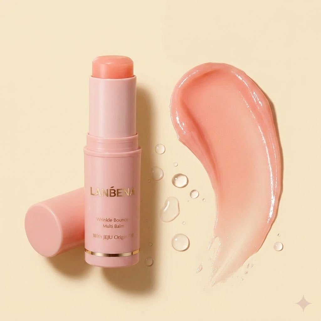 LANBENA Korean Wrinkle Bounce Multi Balm Stick | Salmon Collagen + PDRN | Anti-Aging Face, Eyes, Lips &amp; Neck Balm