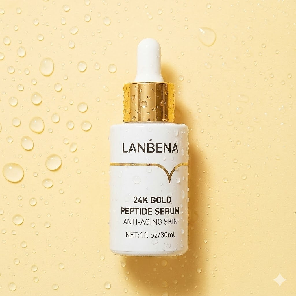 Lanbena™ 24K Gold Peptide Serum | For Fine Lines, Wrinkles, Dull Skin &amp; Aging