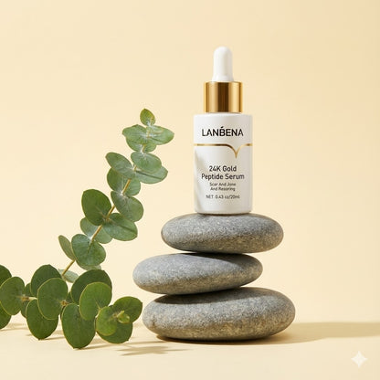 Lanbena™ 24K Gold Peptide Serum | For Fine Lines, Wrinkles, Dull Skin &amp; Aging