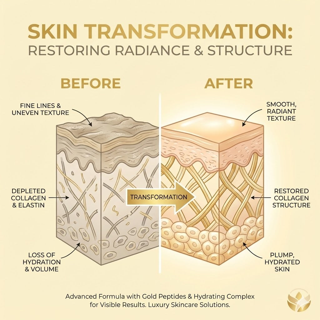 Lanbena™ 24K Gold Peptide Serum | For Fine Lines, Wrinkles, Dull Skin &amp; Aging